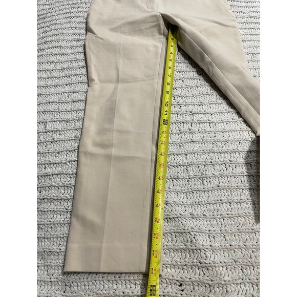 Ann Taylor Devin Tailored Ankle Dress Pants Womens Size 2 Petite 2P Tan Stretch - Picture 3 of 10